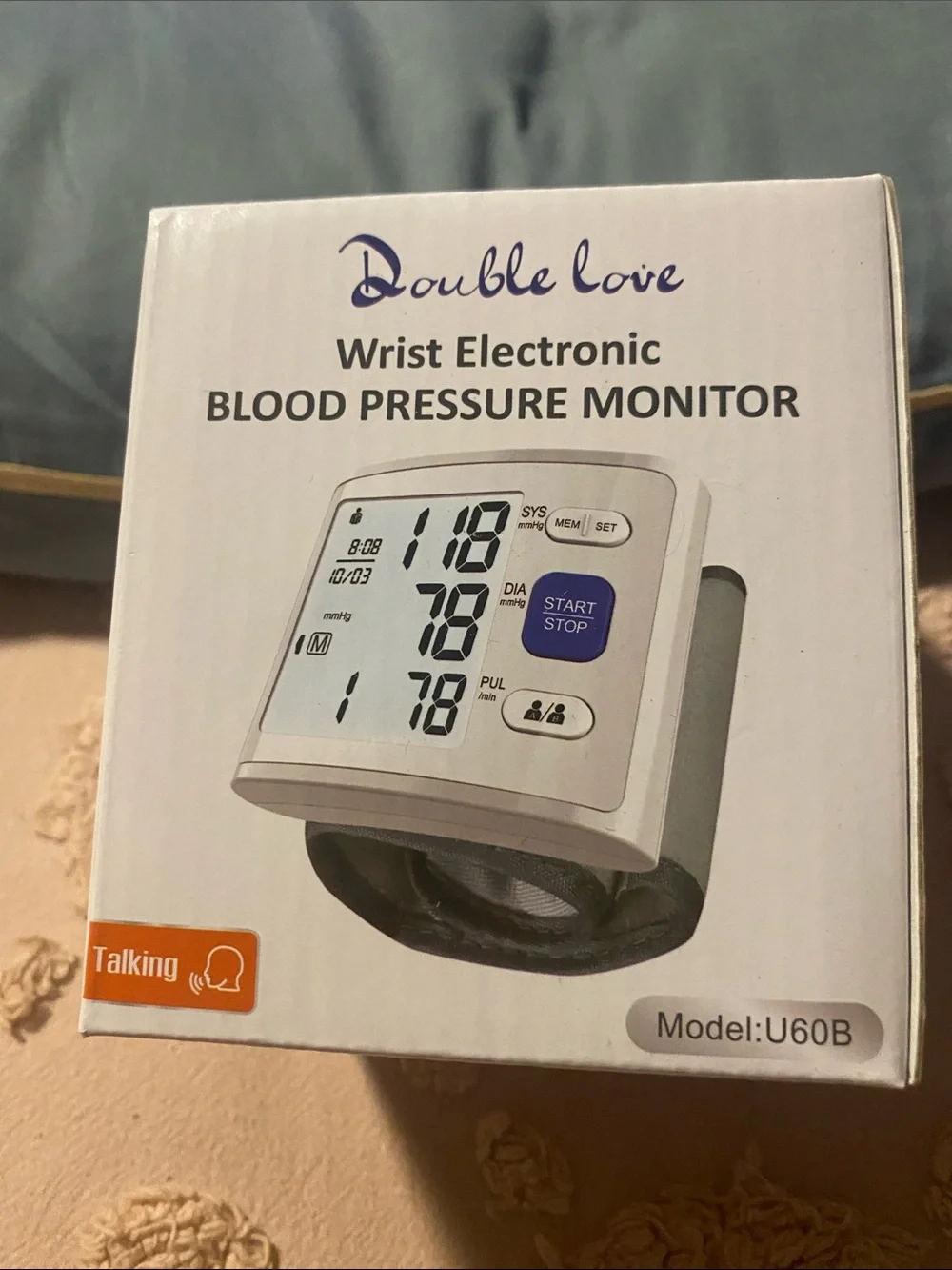 White Wrist Blood Pressure Monitor - Model U60B